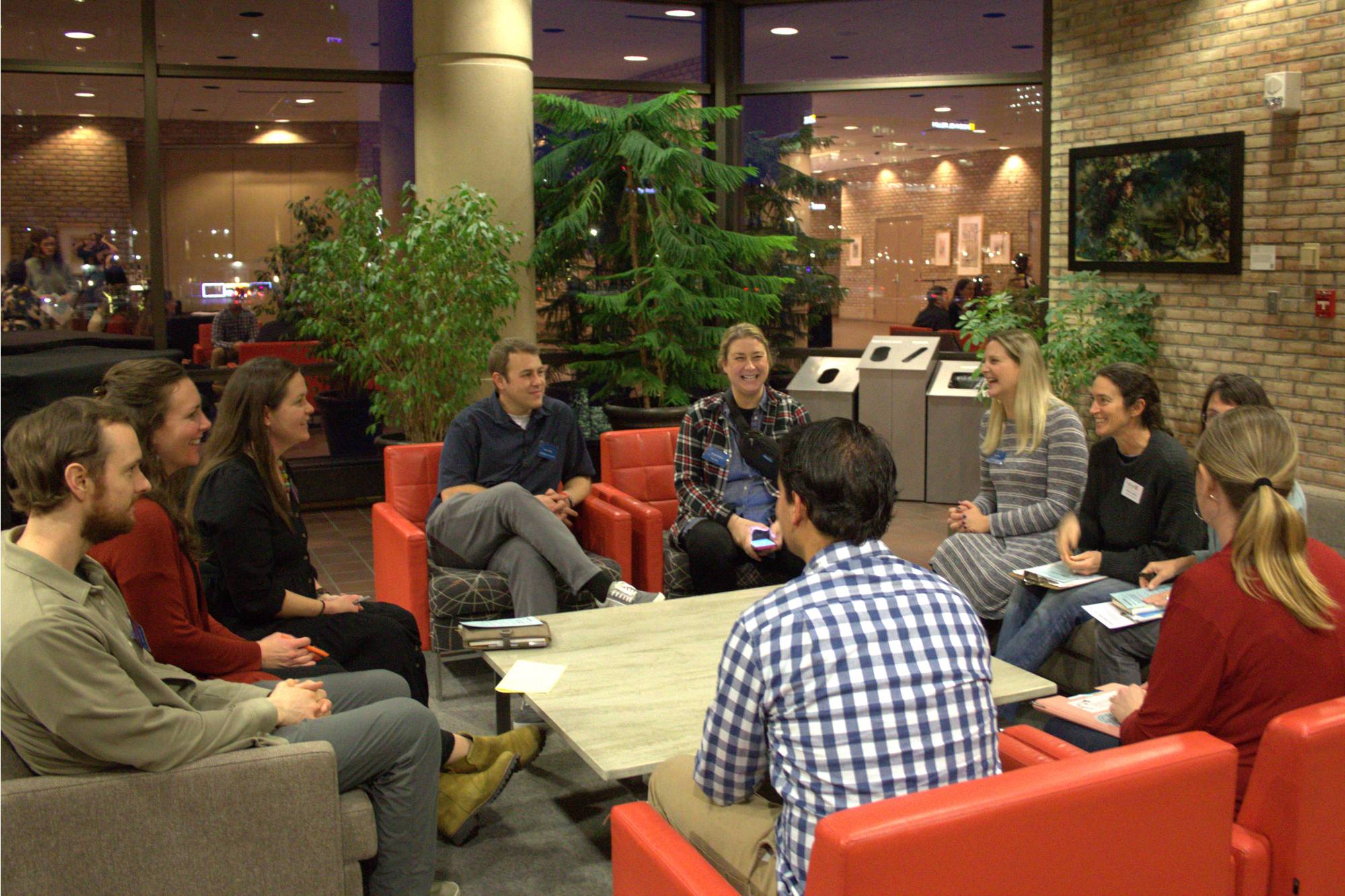 Educators Networking at Dinner & Dialogue